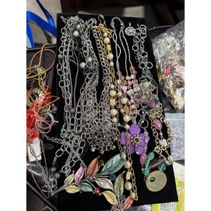 Assorted Lot of Fashion Jewelry Necklaces Bracelets Brooches Earrings 16 lbs
